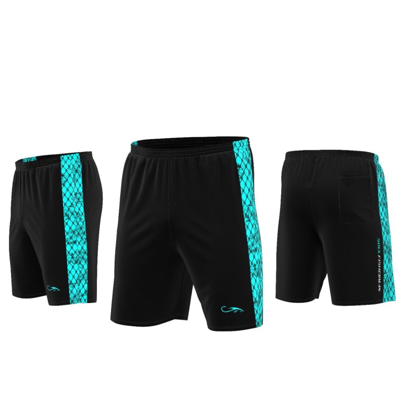 SHORT COM BOLSO - ELASTANO FISH SKELETON