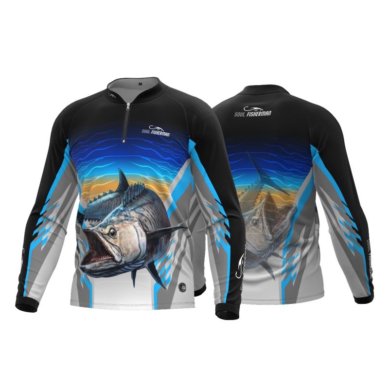 CAMISA DE PESCA REF.: 070 ; COM PEIXE SARDA